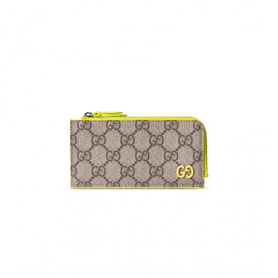 GUCCI GG ZIP CARD CASE WITH GG DETAIL 795233 (13.5*8cm)